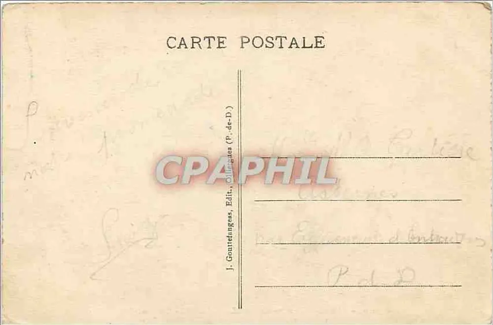 Arredores do Mont-Dore — O Lago PAVIN — g. d'o. 1455 - Verso