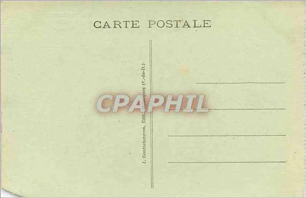 La Dent-du-Marais oder Saut de la Pucelle — Auvergne — J. Gattelangues (F.-de-D.) - Rückseite
