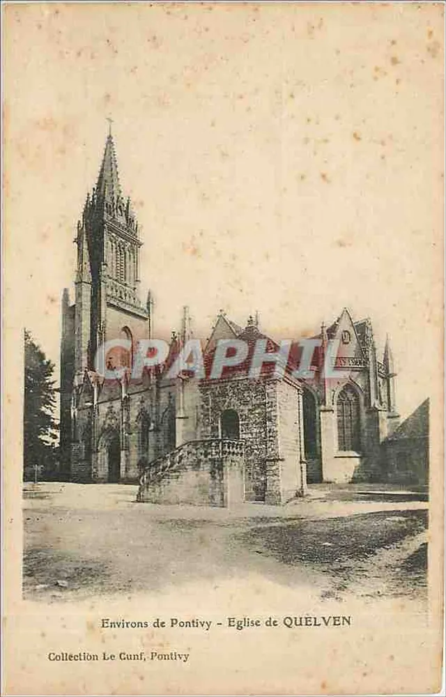 Entornos de Pontivy - Iglesia de QUÈLVEN — Colección Le Cunf, Pontivy - Anverso