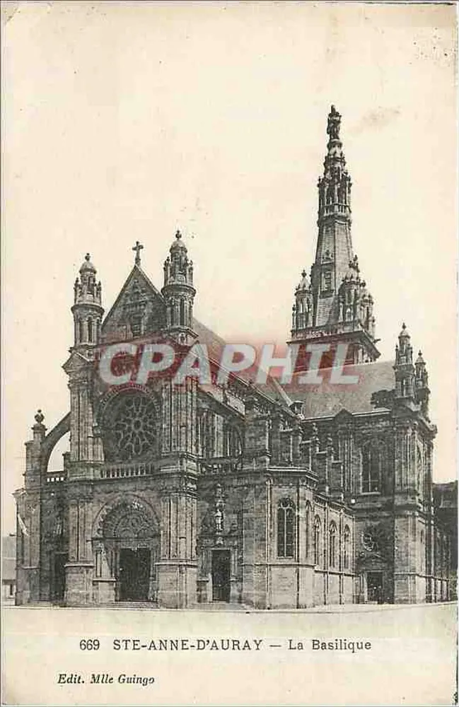 Ste-Anne-d'Auray — A Basílica — Edit. Mlle Guingo, n° 669 - Frente