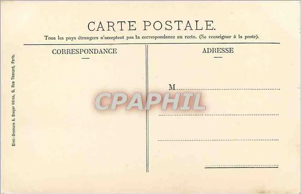 Quiberon - Côte sauvage - Port Pigeon — Vve. Ecomard, édit., Quiberon - Verso