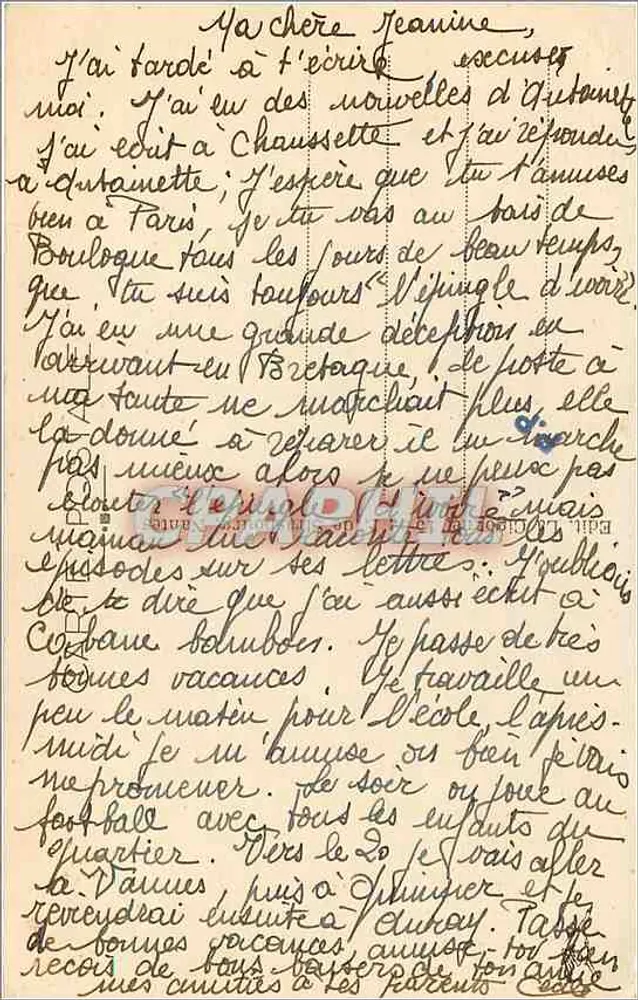 Auray — O Monumento aos Mortos — 1914-1918 - Verso