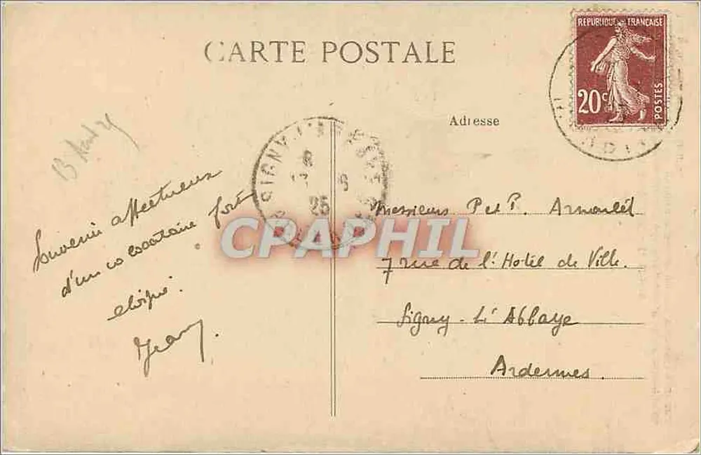 Josselin — Der Stuhl — Verlag: Paris-Nel Rennes, Nr. 4578 - Rückseite