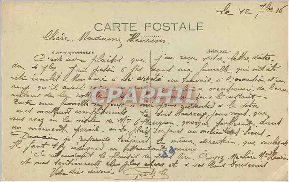 Verdun (Meuse) — A Destroyed Street — The Great War 1914–16 — édit. Barc-Duc - Vigo Paris - Back