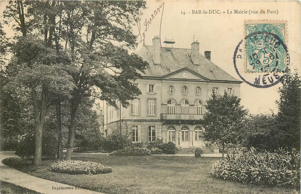 BAR-le-DUC - La Mairie (vue du Parc) — Imprimeries Réunies, Nantes — n°14 - Recto