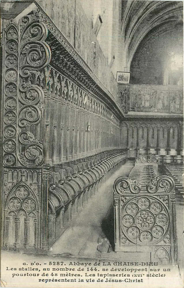 Abtei La Chaise-Dieu — Die Stühle und Teppiche des 16. Jahrhunderts — G. D'O. n° 5287 - Vorderseite