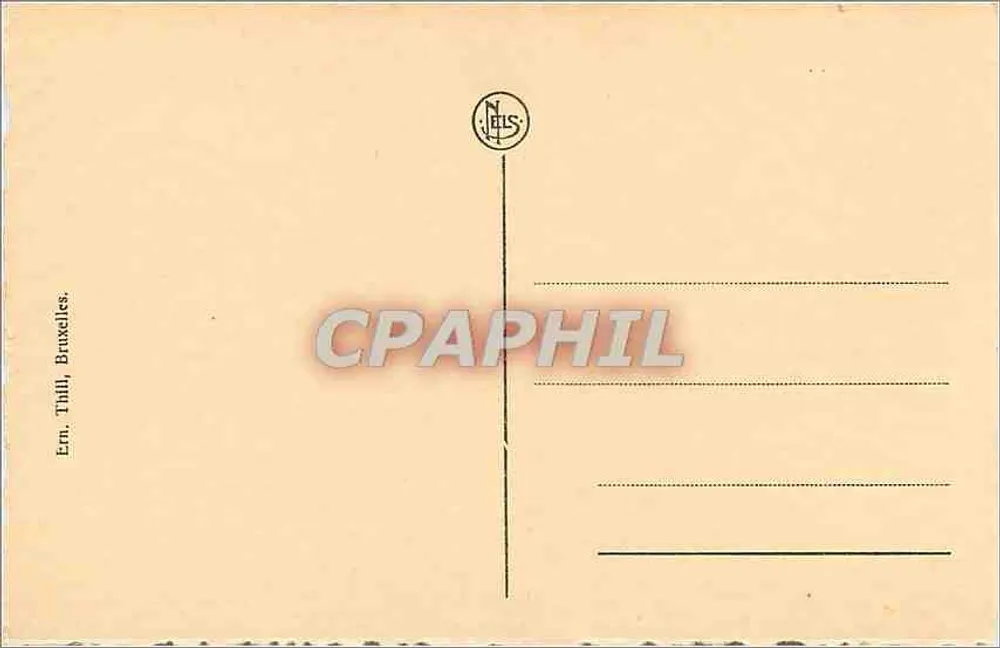 Liège - Square Notger and Pierreuse Street — Publisher N. Lels, series number not visible - Back