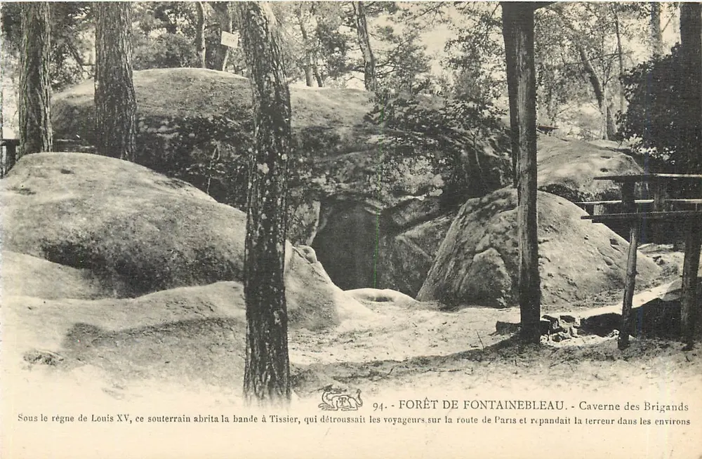 Forêt de Fontainebleau — Caverne des Brigands — Éditeur anonyme, n° 94 - Recto