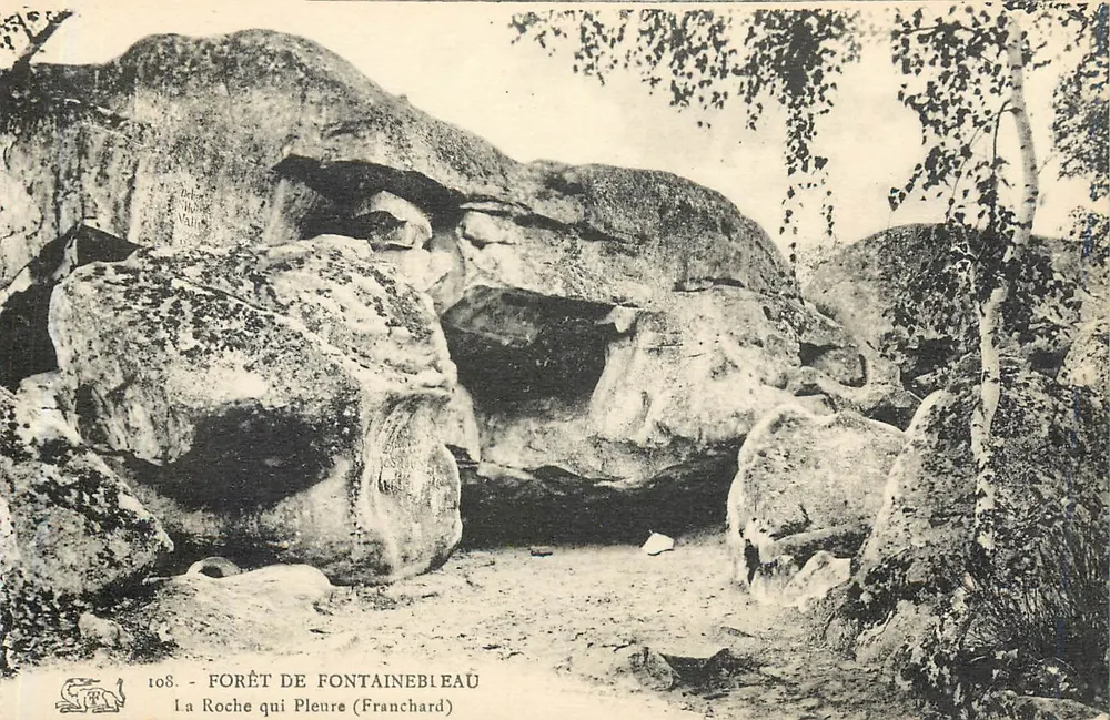 Der weinende Felsen (Franchard) — Forêt de Fontainebleau — Éditions de la Forêt de Fontainebleau, n° 108 - Vorderseite