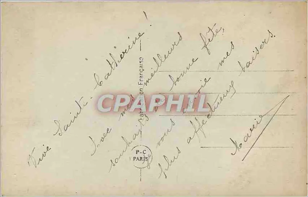 Jovem mulher com chapéu — retrato — PC Paris 1104 - Verso