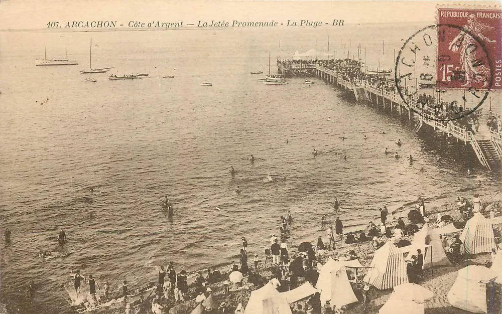 Arcachon - Côte d'Argent - A Ponte de Passeio - A Praia - BR - Frente
