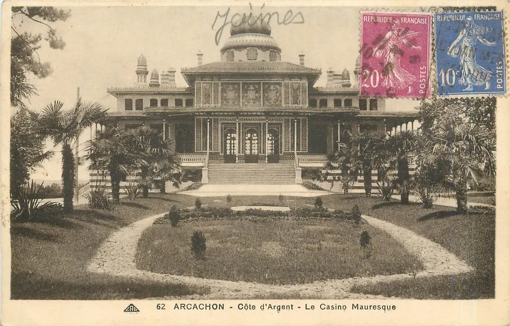 Arcachon - Côte d'Argent - O Casino Mauresque — editor ARA, n° 62 - Frente