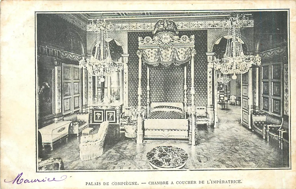 Palácio de Compiègne — Quarto da Imperatriz — editado por Maurice - Frente
