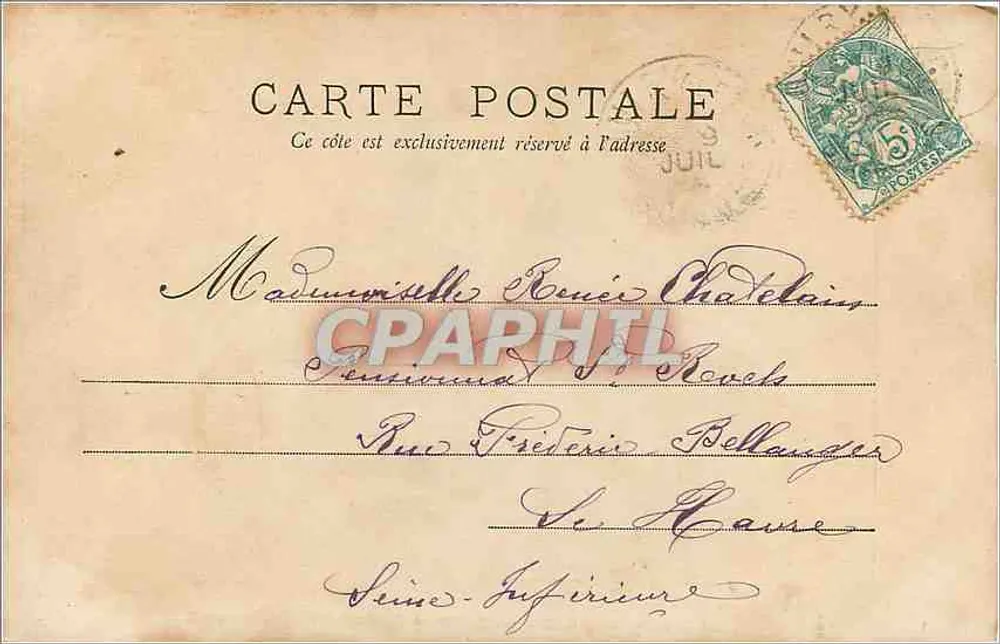 Palácio de Compiègne — Quarto da Imperatriz — editado por Maurice - Verso