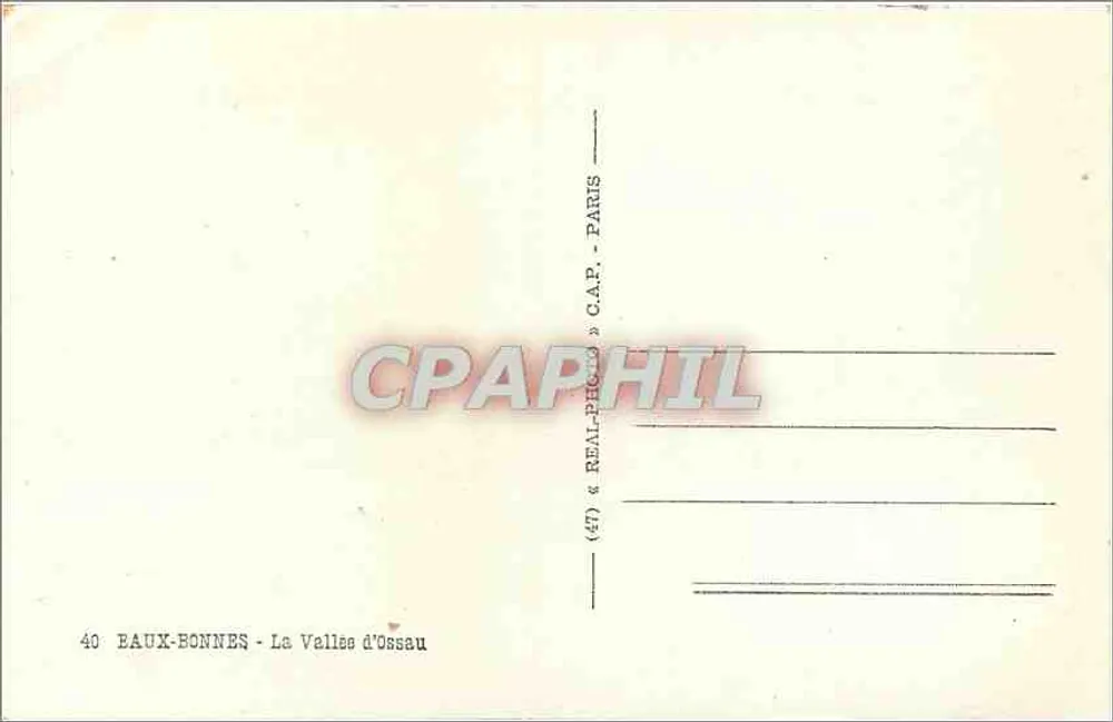 बॉक्स-बोन्ने — ओस्सौ की घाटी — C.A.P. पेरिस - पीछे