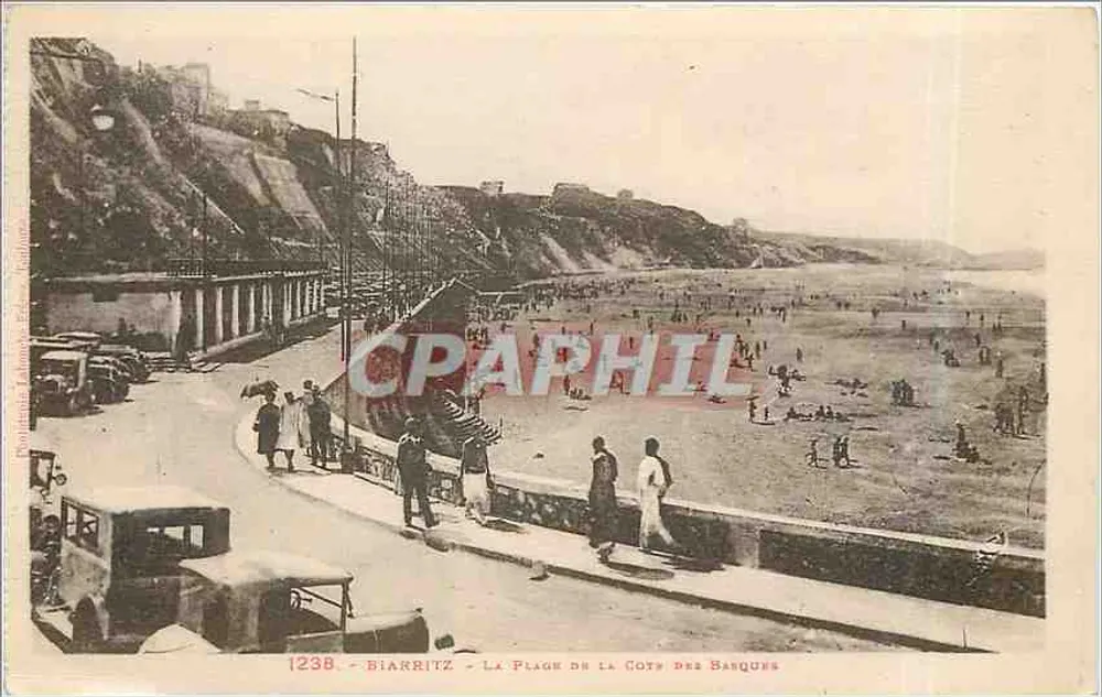 Biarritz - La Plage de la Côte des Basques — n°1238 - Voorkant