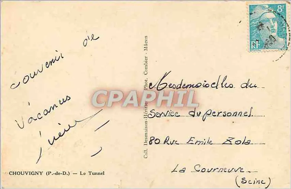 Chouvinny (P.-de-D.) — O Túnel — Fot. Desmison-Héritier - Verso