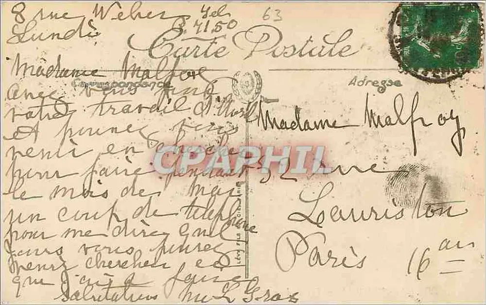 ला बौर्बौले — फेनेस्ट्रे के दृश्य — LL. संख्या 19 - पीछे