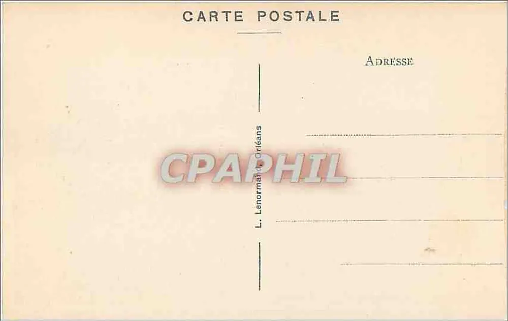 Orléans — Platz Albert-Ier, Rue de la République, Hôtel du Berry — Verleger L. Lenormand - Rückseite