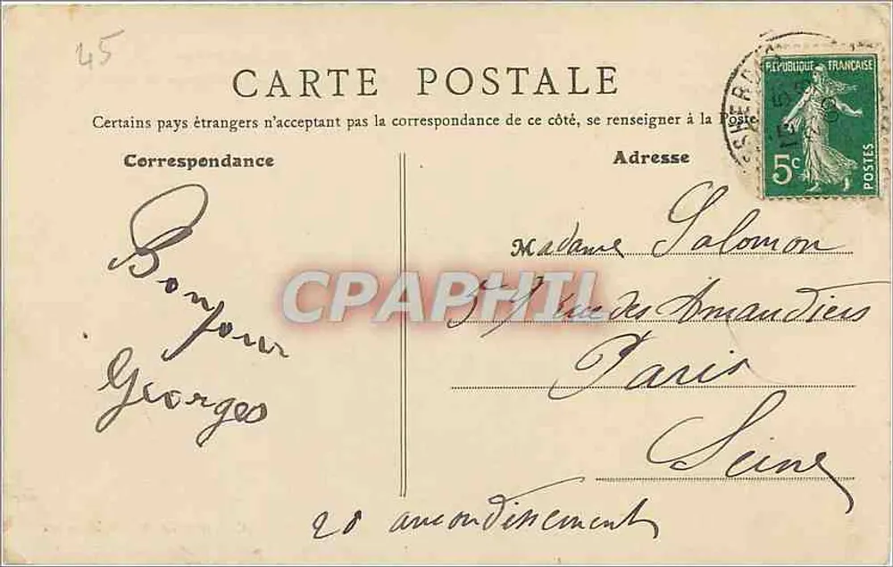 Malesherbes — Hinterfassade des Schlosses Rouville — unbekannter Verleger - Rückseite