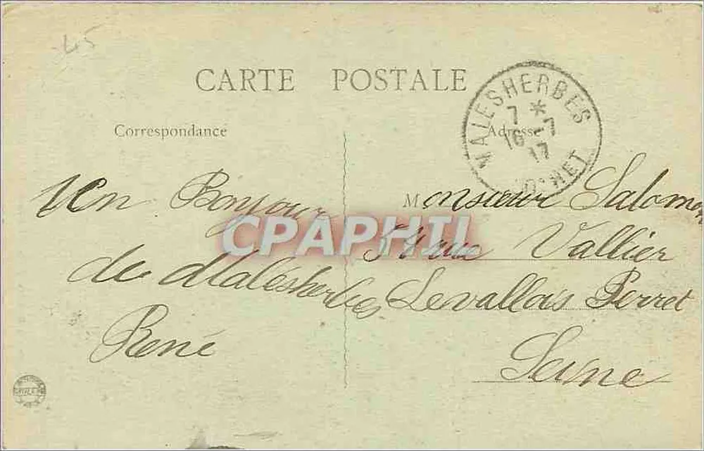 Malesherbes - Rochers du Carquelin — Ch. B. n° 154 - Verso