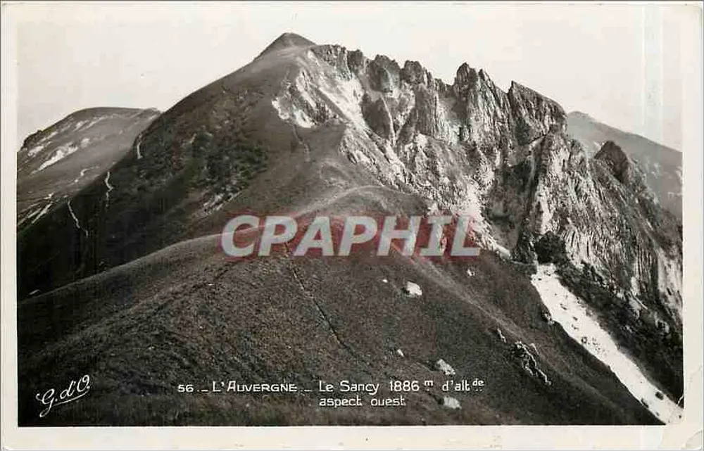 Le Sancy — L'Auvergne — aspecto oeste — G.d.o. - Frente
