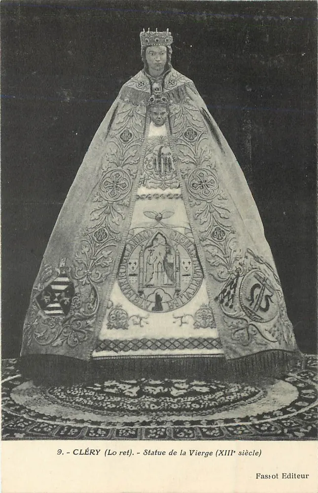 Cléry (Loiret) — Statua della Vergine (XIII secolo) — Editore Fastot - Recto