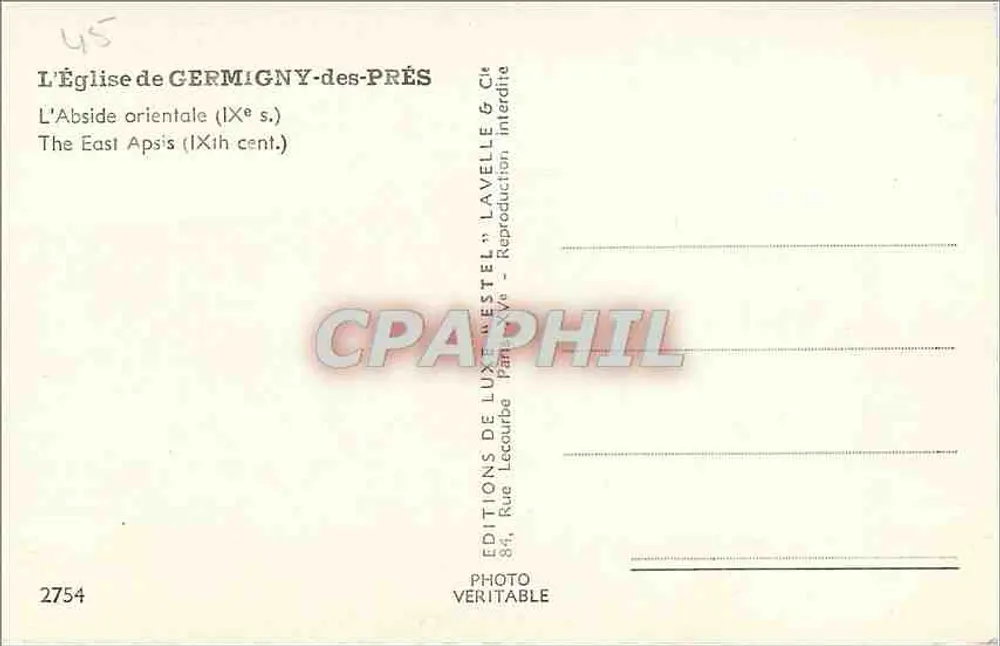 A Igreja de Germigny-des-Prés — A Abside Oriental (século IX) — Edições de Luxe Lavelle - Verso