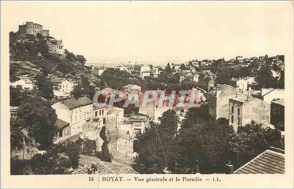 Royat — Vista geral e o Paraíso — T.L. - Frente