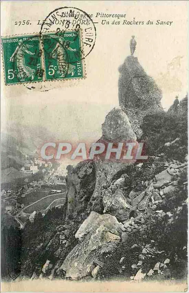 Le Montdore — Un des Rochers du Sancy — Éditeur : C. P. Montdore, n° 2756 - Recto