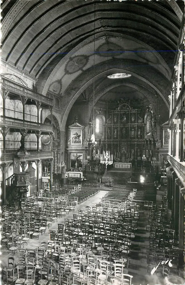 Saint-Jean-de-Luz — Interior da igreja onde foi celebrado o casamento de Luís XIV em 1659 — Edições JOVÉ, Pau - Frente