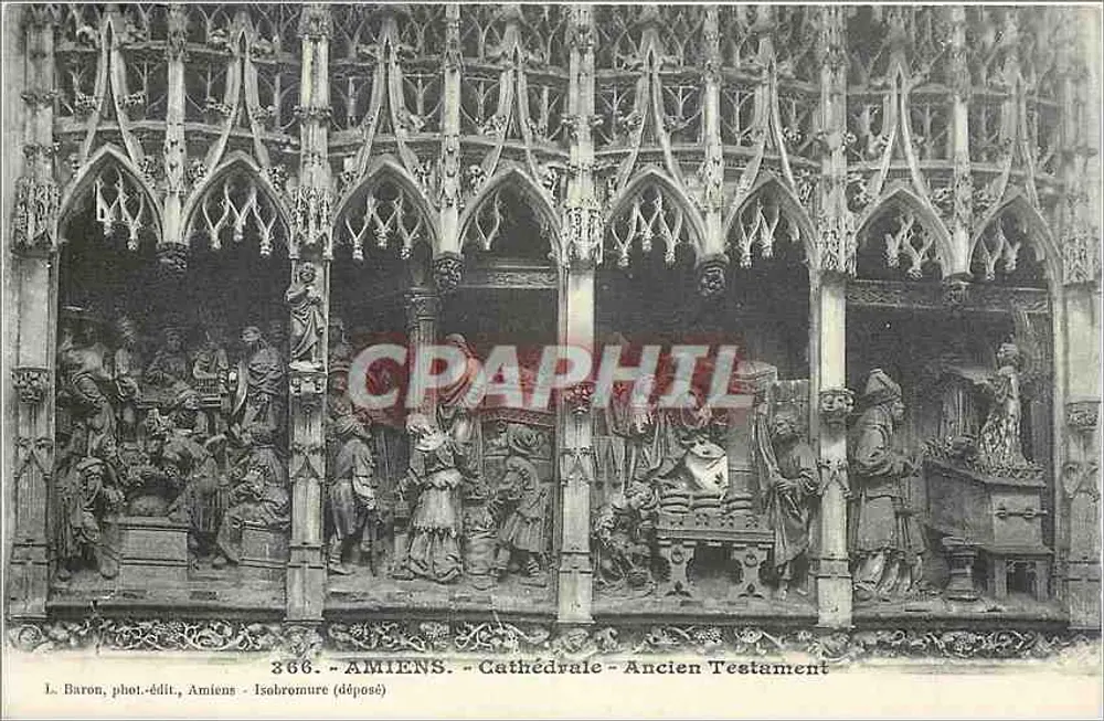 Amiens - Cathedral - Old Testament — L. Baron, phot.-edit., Amiens (deposited) — n° 366 - Front