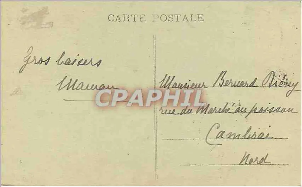 Amiens - Kathedraal - Het huilende kind — R. Caron, fotograaf-uitgever, Amiens - Achterkant