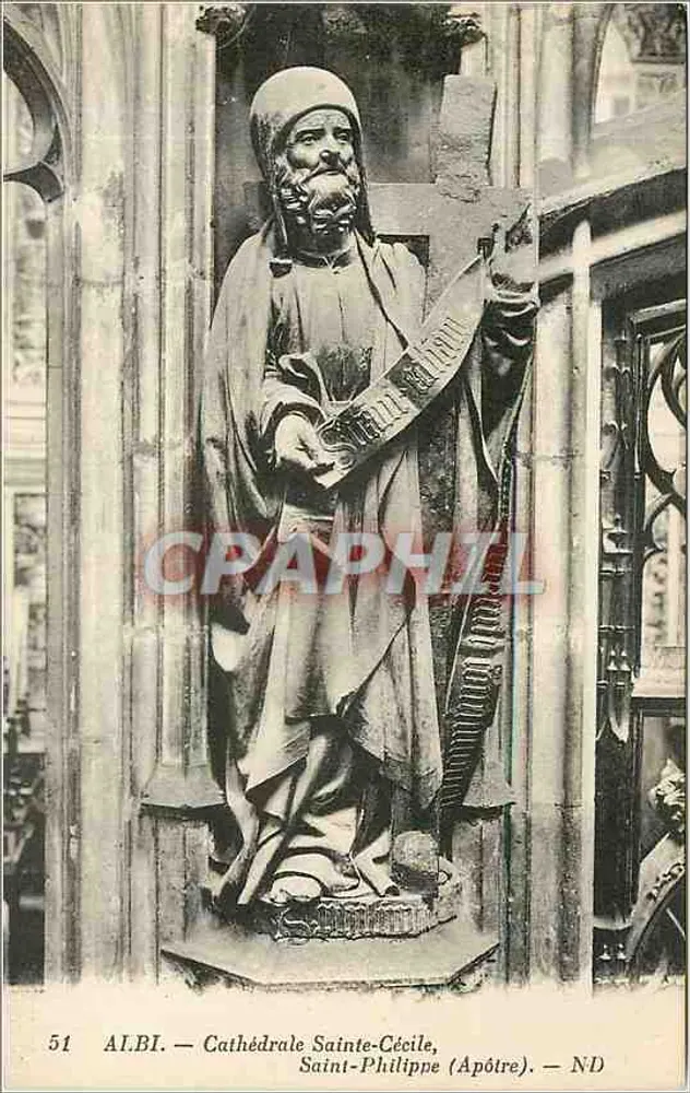 Albi — Kerk van Sint Cecilia, beeld van Sint Filip (Apostel) — ND - Voorkant