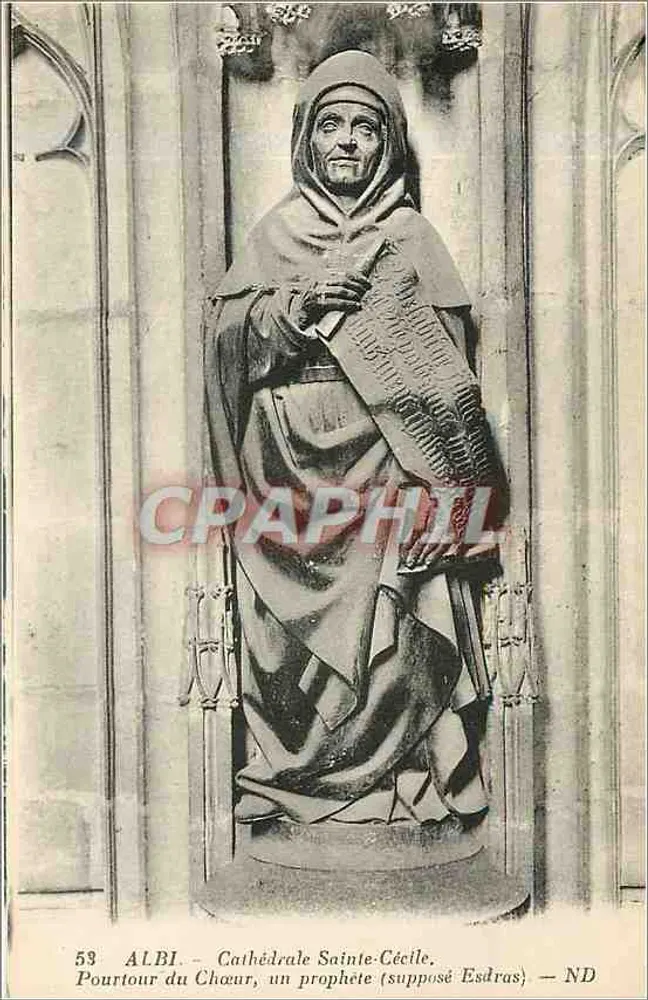 Albi - Cathédrale Sainte-Cécile - Portrait du Chœur, un prophète (supposé Esdras) - Recto