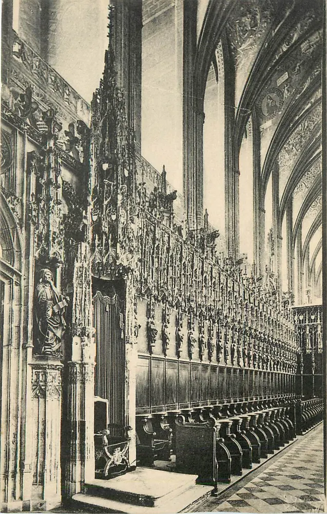 Albi — Cathédrale Sainte-Cécile — Les stalles du chœur (XVᵉ s.) - Recto