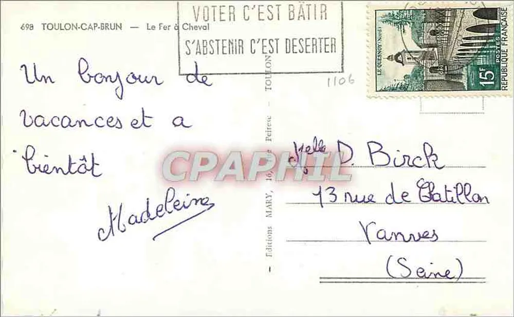 Cap Brun — Le Fer à Cheval — Editions Mary, n°698 - Back