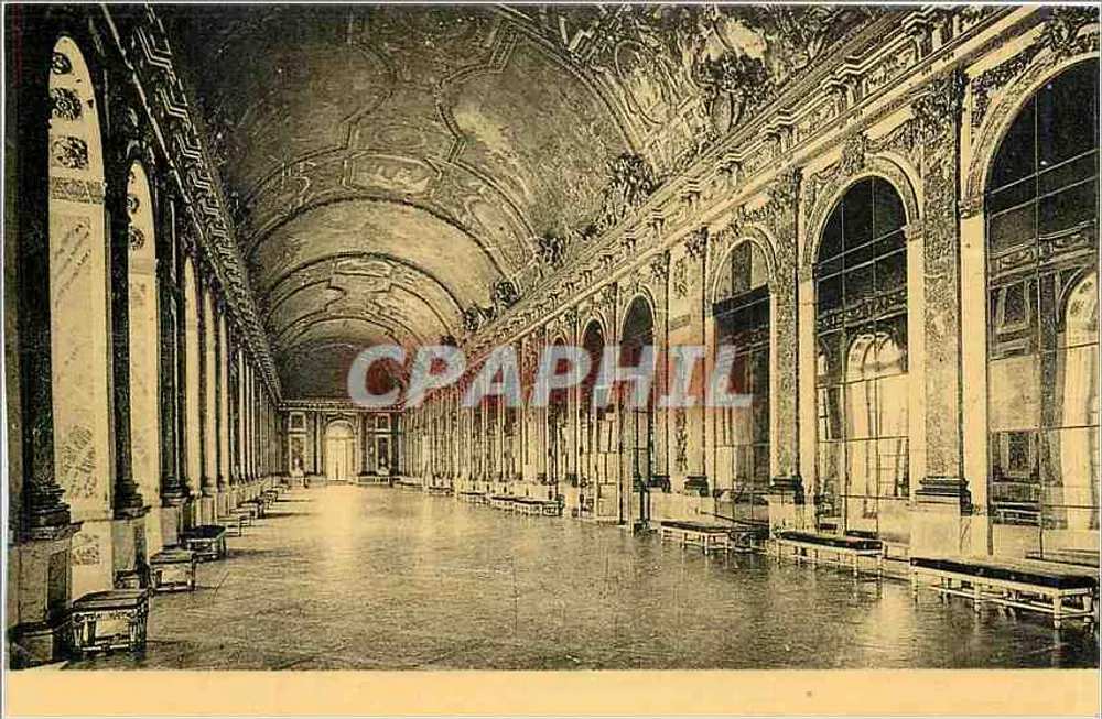 Galerie des Glaces — Château de Versailles — Éditeur Château de Versailles, Galerie des Glaces (Cl. Lévy-Neurdein) — N° 6 - Recto