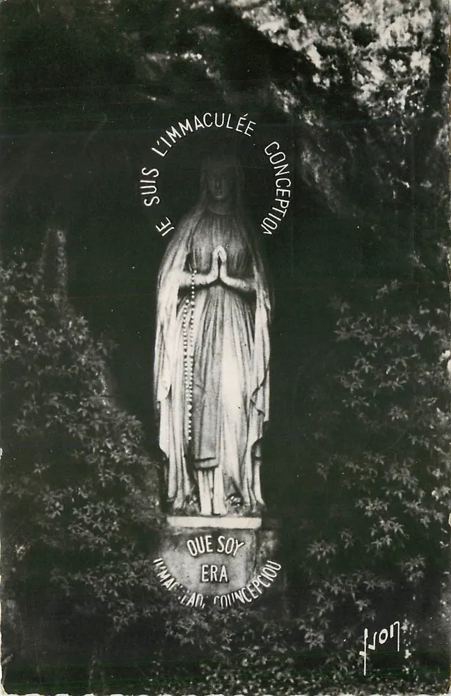 Statue de la Vierge Immaculée Conception — Lourdes — Éditeur L'Art, n° B.2613 - Recto
