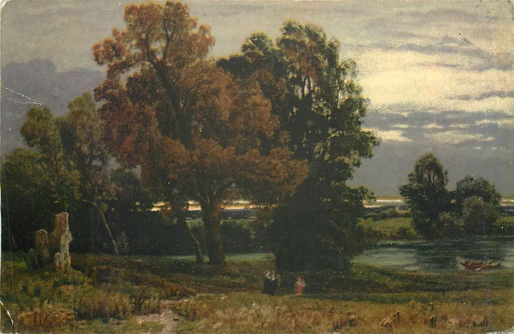 Landschaft in der Nähe von Kloster Fahr — Werk von Adolf Stabli — Graph. Kunstanstalt Paul Bender, Zollikon-Zürich - Vorderseite