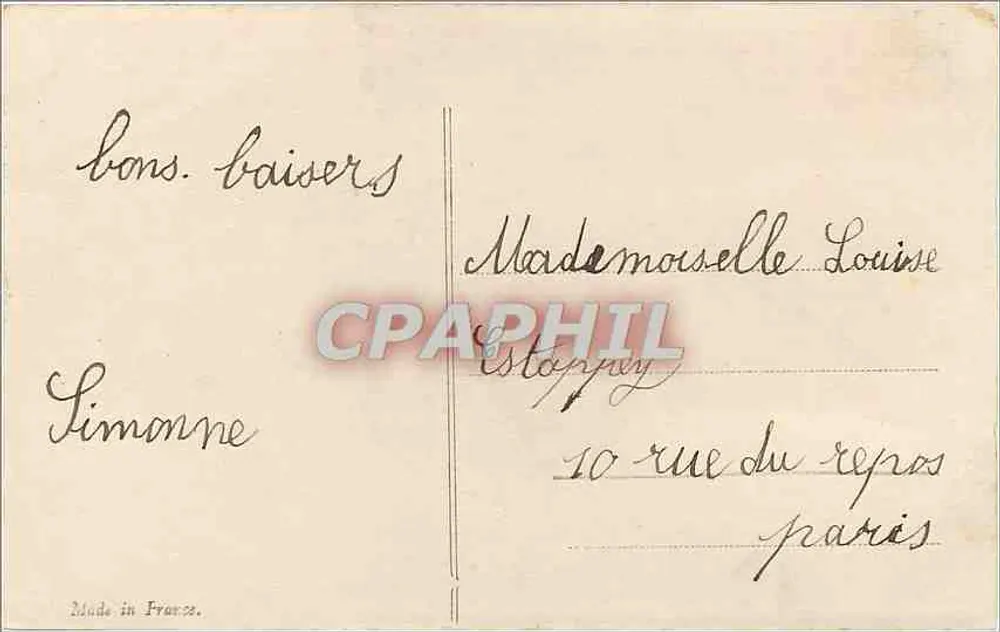 Duas Meninas — Felizes Páscoas — Jansch 1899 - Verso