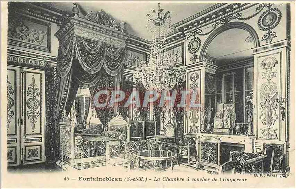 Fontainebleau (S.-et-M.) — La Chambre à coucher de l'Empereur — B. P. PARIS - Recto