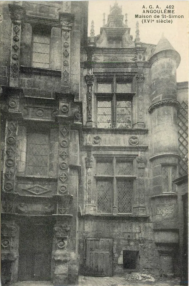 Casa de St-Simon — Angoulême (século XVI) — A.G.A. 462 - Frente