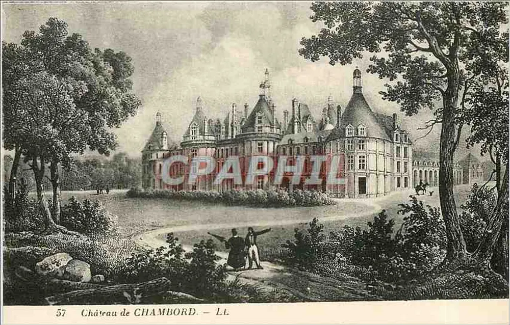 Castelo de CHAMBORD — vista panorâmica — LL n°57 - Frente