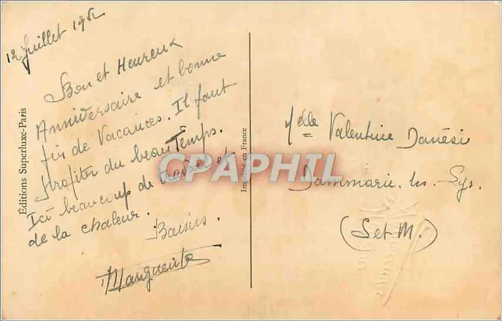 Rosas — Aniversário — Éditions Superfluxe, Paris - Verso