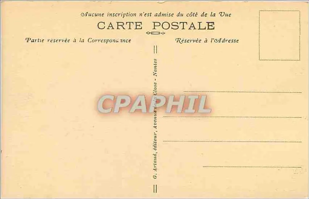 St-Palais-sur-Mer — La Conche al chiaro di luna — G. Artiaud, n° 438 - Verso