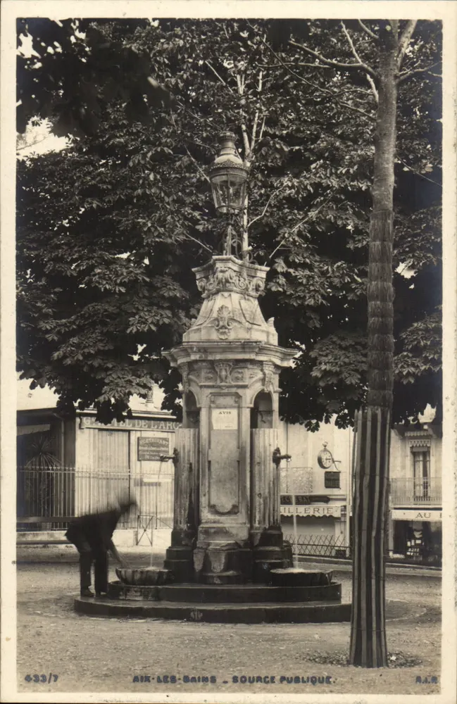 Aix-les-Bains — Fonte pública — A.A.R. n° 433/7 - Frente