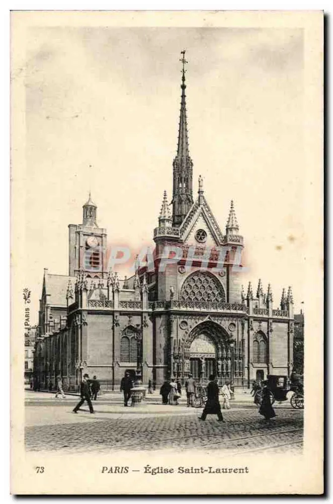 PARIS — Igreja de São Laurent — B. Paris, n° 73 - Frente