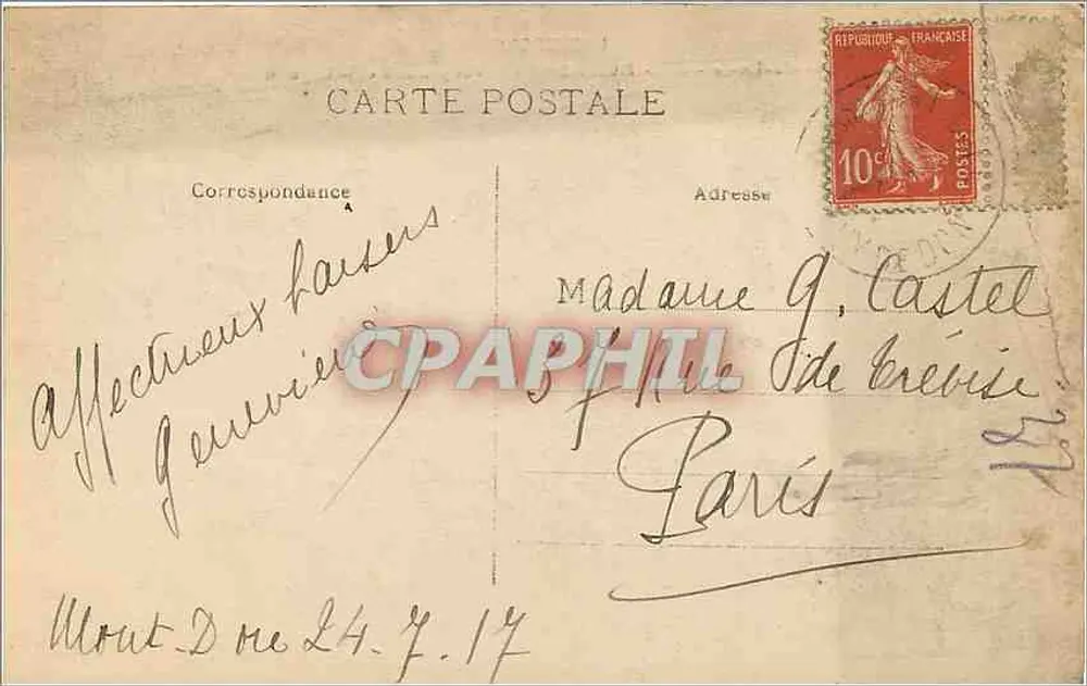 Mont-Dore — Allgemeiner Blick und der Capucin — Auvergne, Puy-de-Dôme 452 - Rückseite