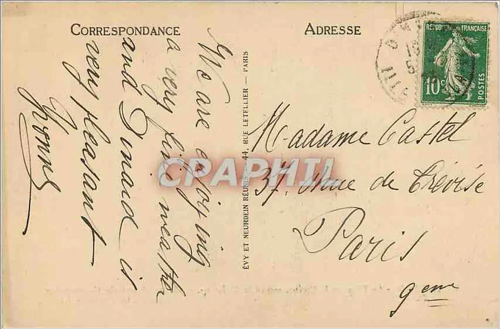 Dinard - Der Strand und das Casino, gesehen von der Malouine — LL - Rückseite